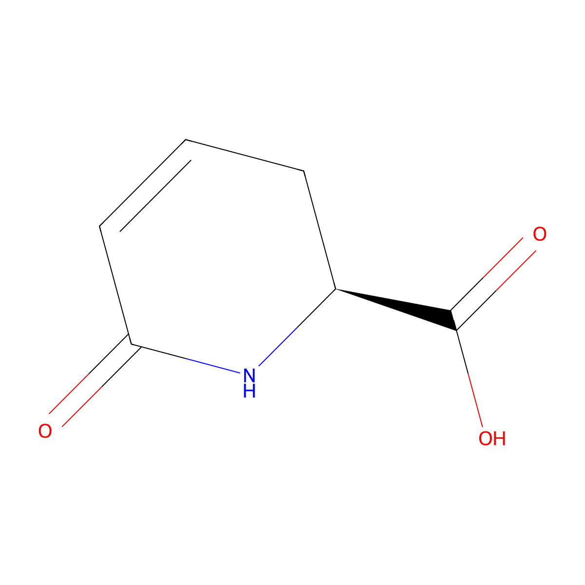 (2S)-6-oxo-2,3-dihydro-1H-pyridine-2-carboxylic acid molecular structure, CAS 147751-02-8