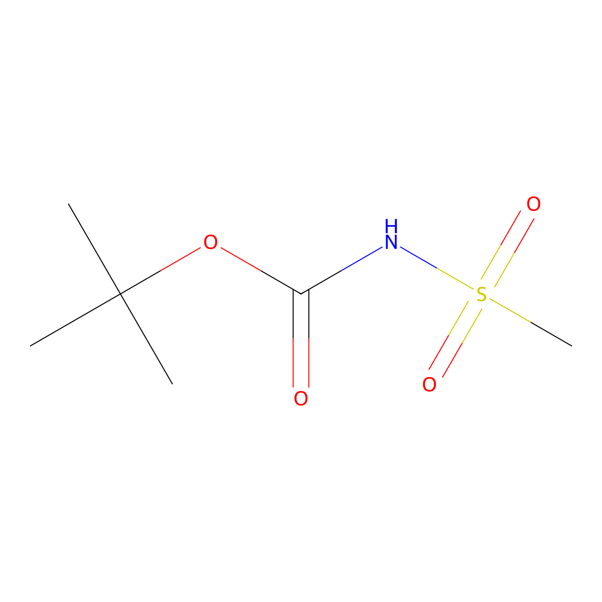 tert-Butyl methylsulfonylcarbamate molecular structure, CAS 147751-16-4