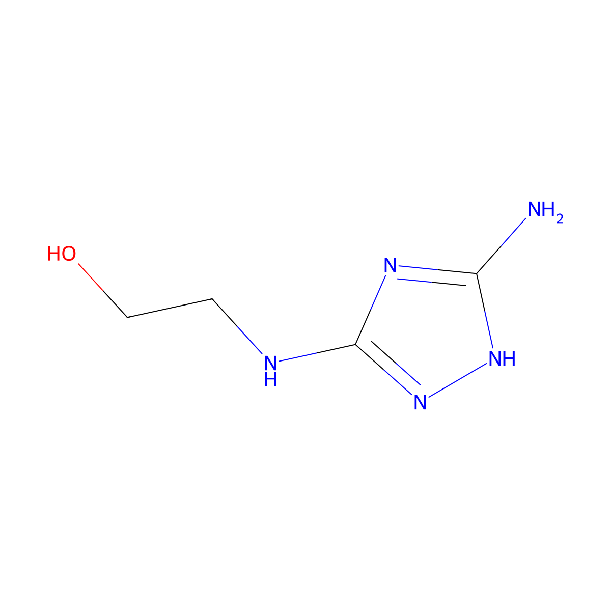 2-((5-amino-4H-1,2,4-triazol-3-yl)amino)ethan-1-ol molecular structure, CAS 147751-28-8