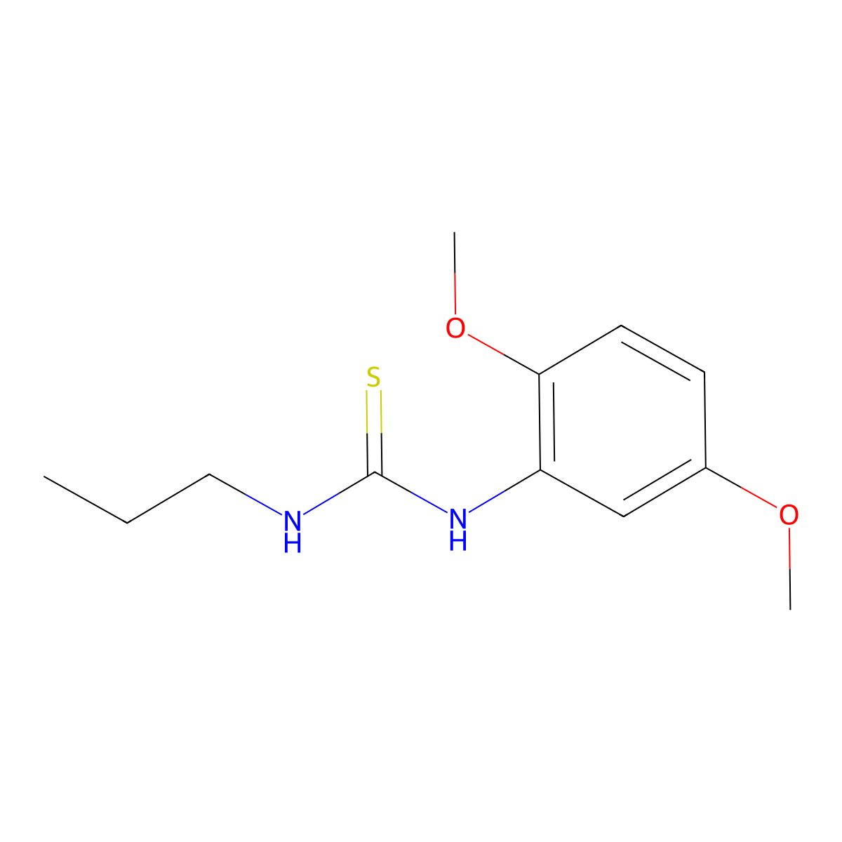 1-(2,5-Dimethoxyphenyl)-3-propyl-2-thiourea molecular structure, CAS 147751-48-2