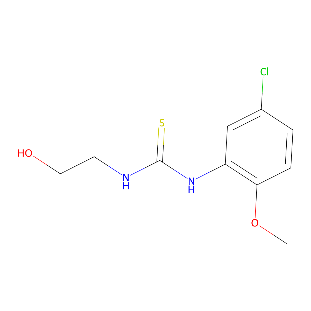 1-(5-Chloro-2-methoxyphenyl)-3-(2-hydroxyethyl)thiourea molecular structure, CAS 147751-61-9