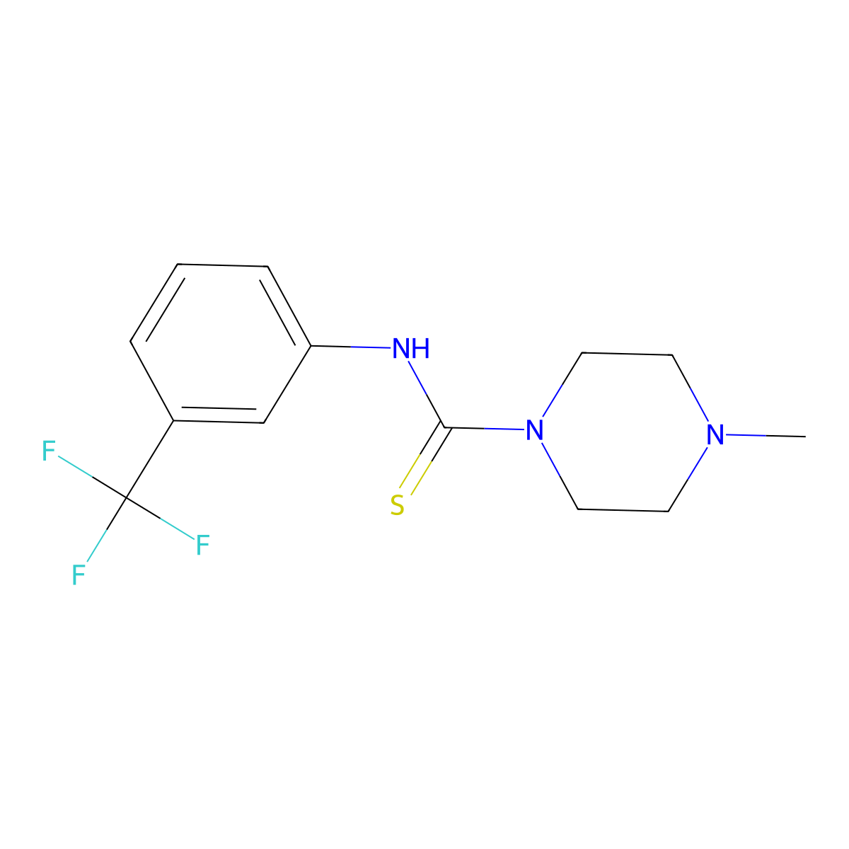 4-methyl-N-[3-(trifluoromethyl)phenyl]piperazine-1-carbothioamide molecular structure, CAS 147751-92-6
