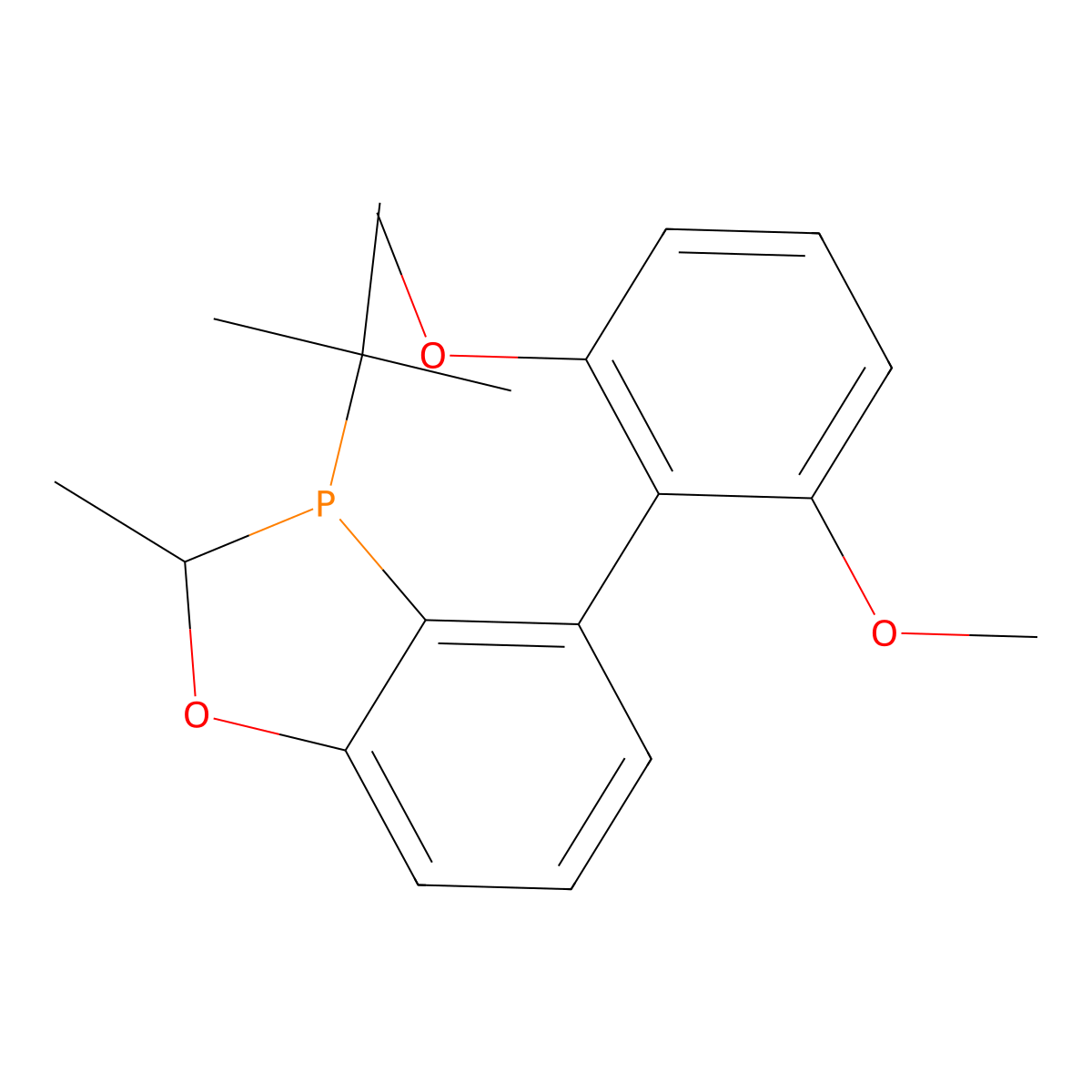 (2R,3R)-3-(tert-Butyl)-4-(2,6-dimethoxyphenyl)-2-methyl-2,3-dihydrobenzo[d][1,3]oxaphosphole , (R,R)-Me-BIDIME molecular structure, CAS 1477517-18-2