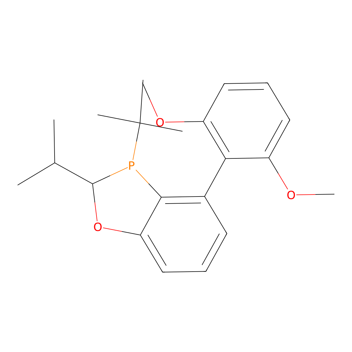(2S,3S)-3-(tert-Butyl)-4-(2,6-dimethoxyphenyl)-2-isopropyl-2,3-dihydrobenzo[d][1,3]oxaphosphole , (S,S)-iPr-BIDIME molecular structure, CAS 1477517-21-7