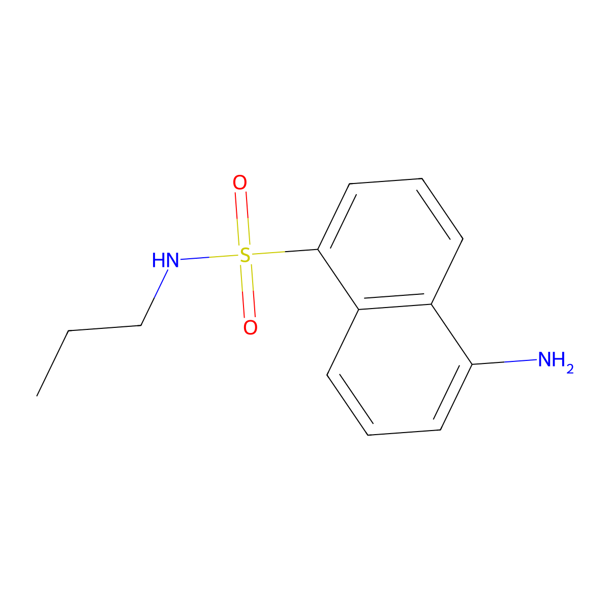 1-Naphthalenesulfonamide, 5-amino-N-propyl- molecular structure, CAS 147752-35-0