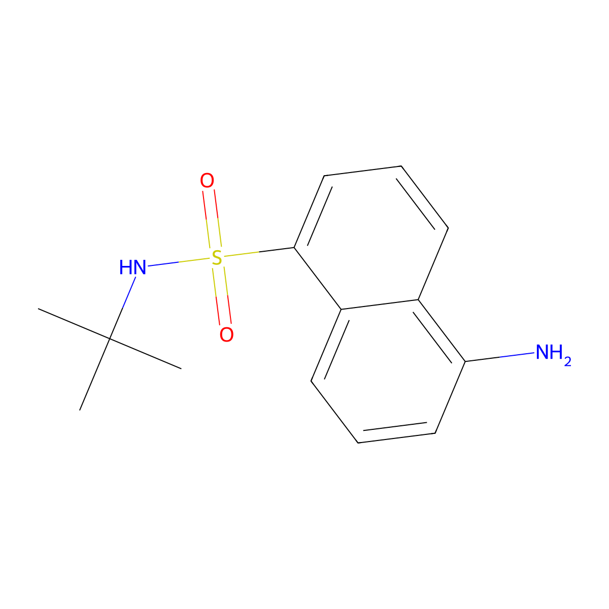 5-amino-N-tert-butylnaphthalene-1-sulfonamide molecular structure, CAS 147752-39-4