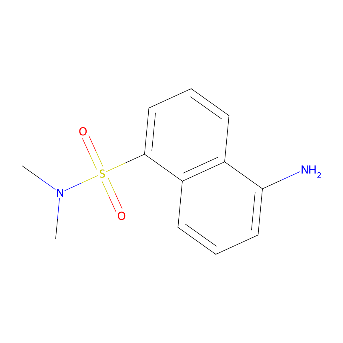 1-Naphthalenesulfonamide, 5-amino-N,N-dimethyl- molecular structure, CAS 147752-43-0