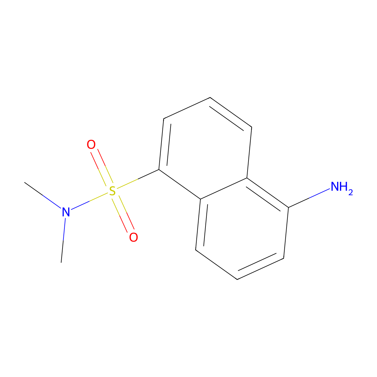 1-Naphthalenesulfonamide, 5-amino-N,N-dimethyl- molecular structure, CAS 147752-43-0