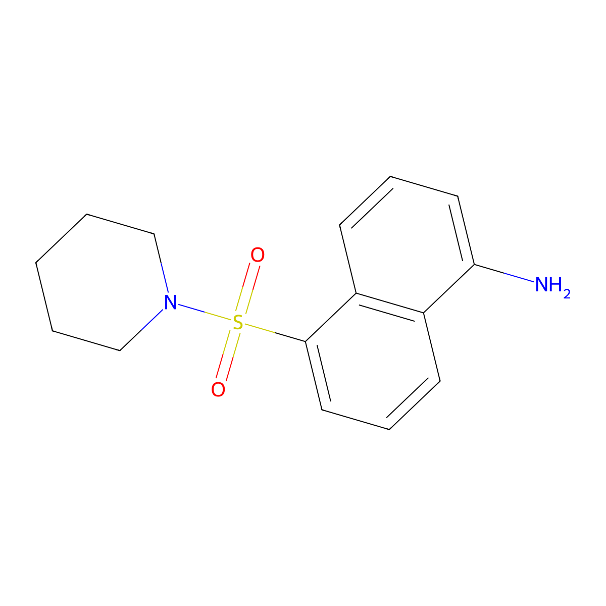 5-Piperidin-1-ylsulfonylnaphthalen-1-amine molecular structure, CAS 147752-45-2