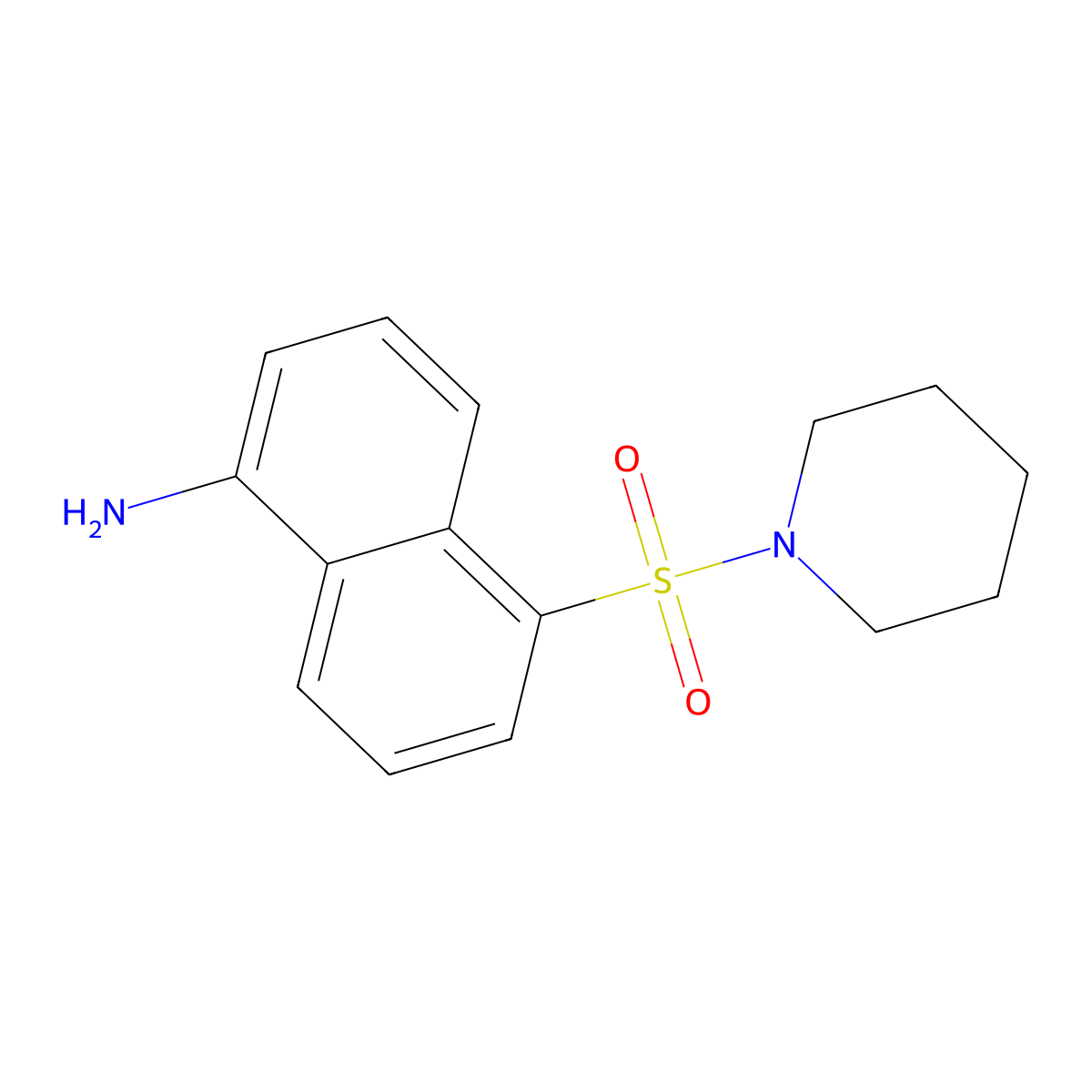 5-Piperidin-1-ylsulfonylnaphthalen-1-amine molecular structure, CAS 147752-45-2