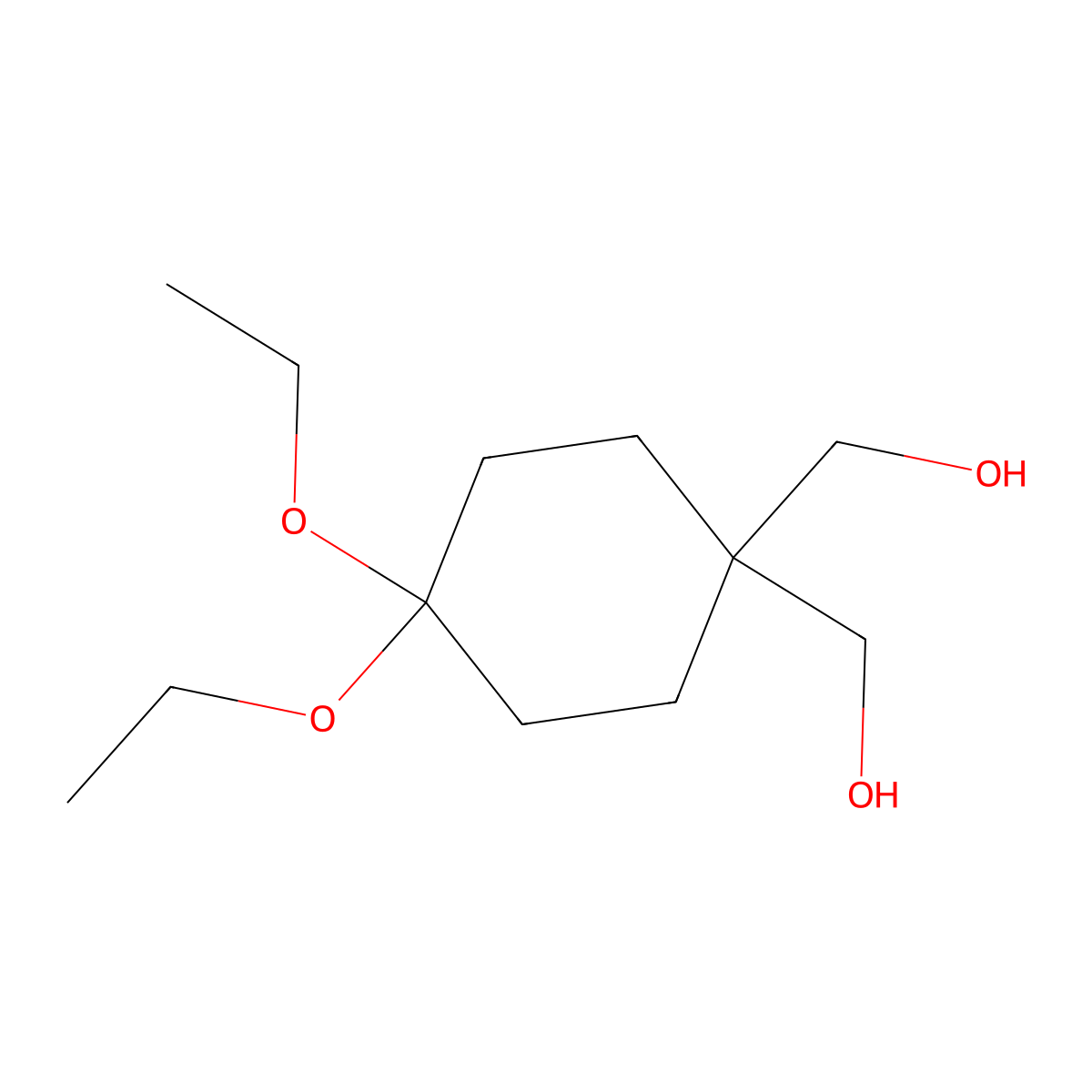 [4,4-Diethoxy-1-(hydroxymethyl)cyclohexyl]methanol molecular structure, CAS 1477524-80-3