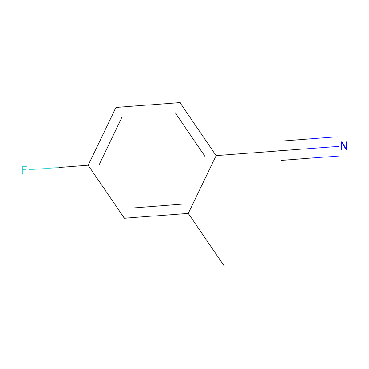 4-Fluoro-2-methylbenzonitrile molecular structure, CAS 147754-12-9