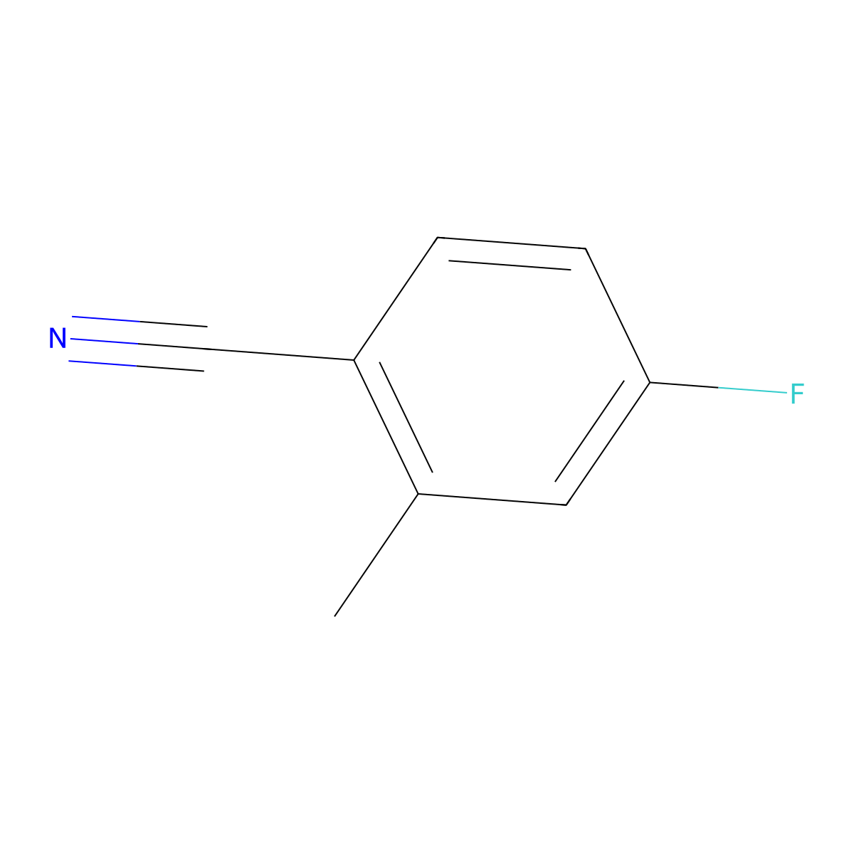 4-Fluoro-2-methylbenzonitrile molecular structure, CAS 147754-12-9