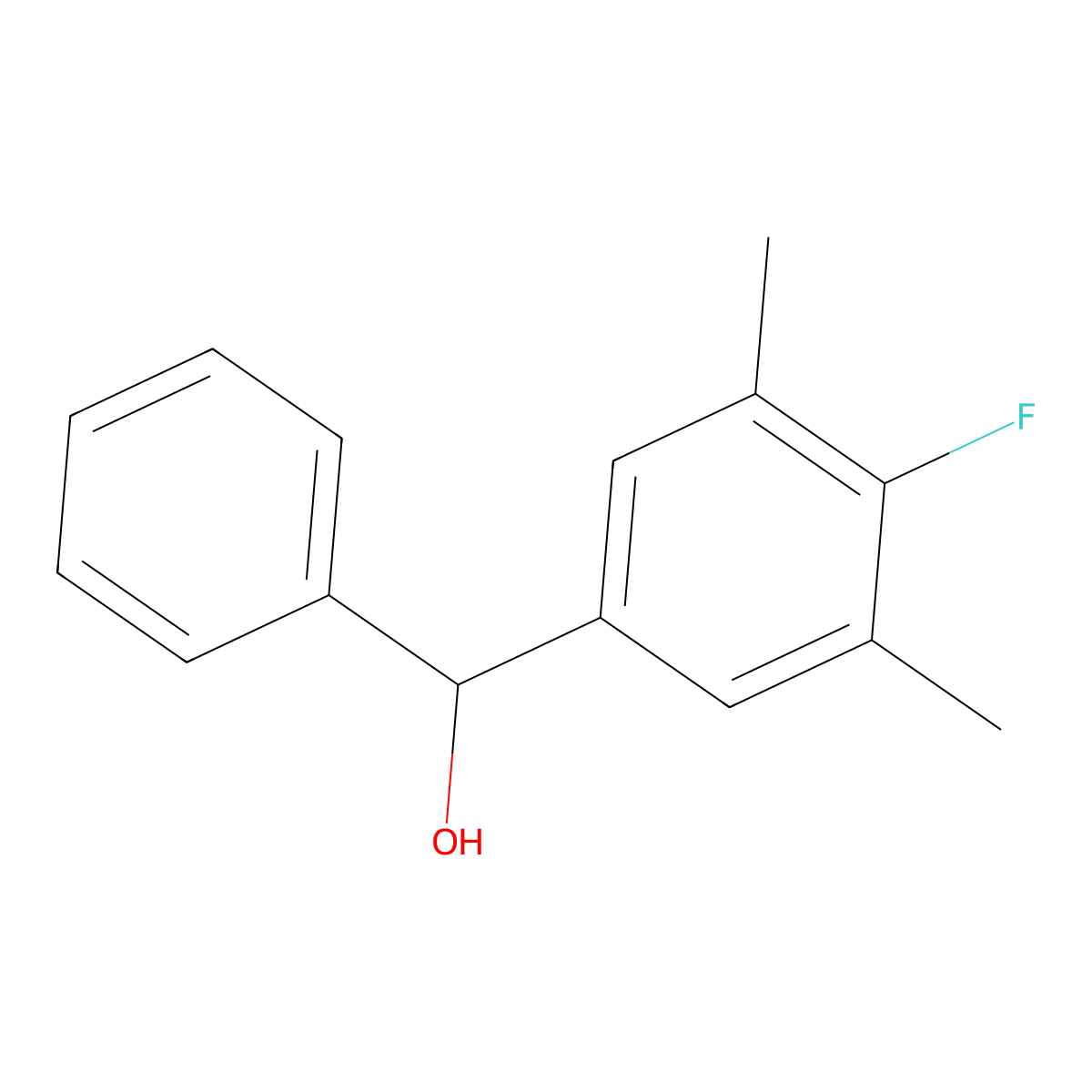 (4-Fluoro-3,5-dimethylphenyl)(phenyl)methanol molecular structure, CAS 1477548-34-7