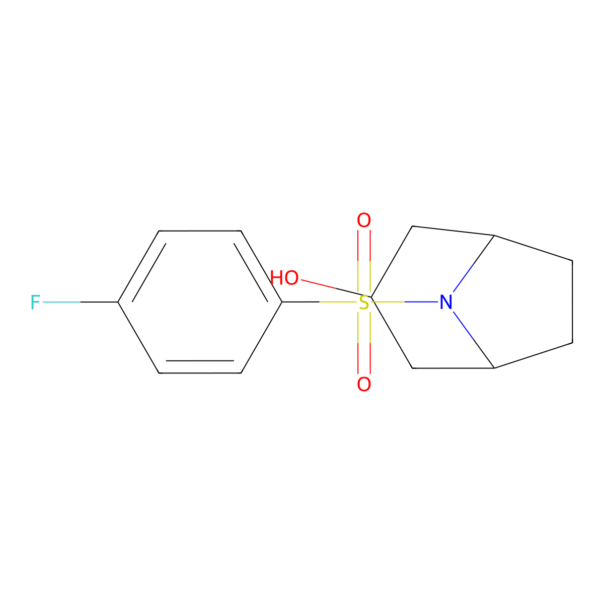 8-(4-Fluorobenzenesulfonyl)-8-azabicyclo[3.2.1]octan-3-ol molecular structure, CAS 1477564-16-1