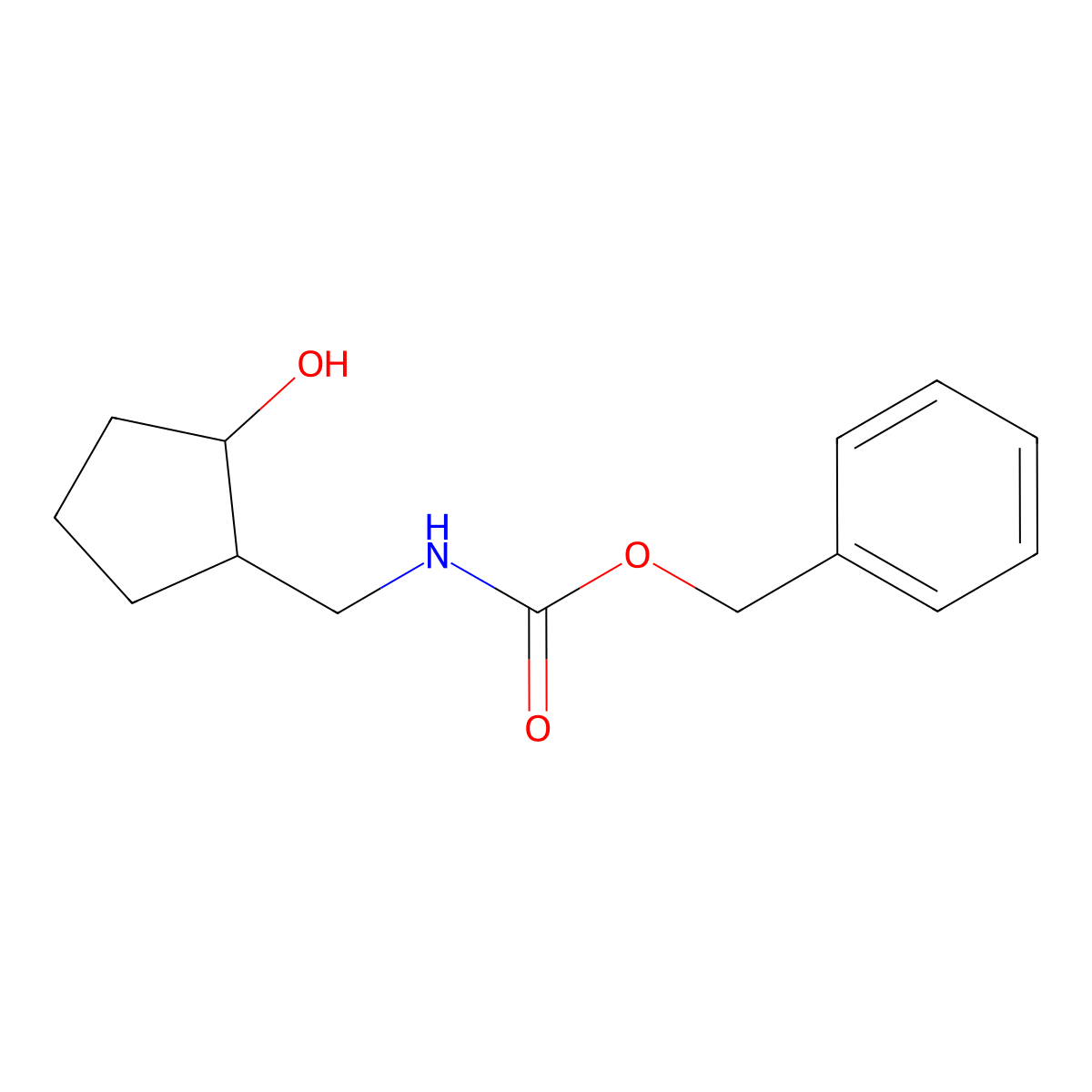 benzyl N-[(2-hydroxycyclopentyl)methyl]carbamate molecular structure, CAS 1477579-46-6