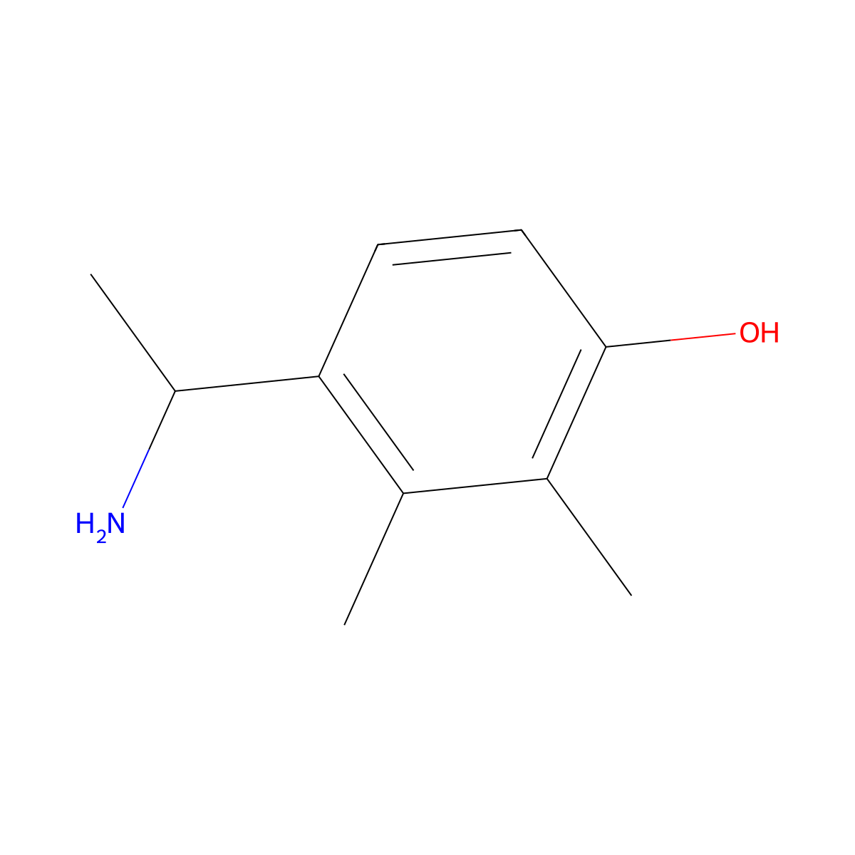 4-(1-Aminoethyl)-2,3-dimethylphenol molecular structure, CAS 1477587-40-8