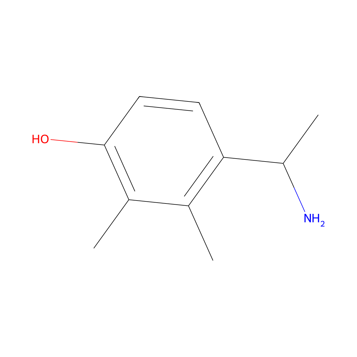 4-(1-Aminoethyl)-2,3-dimethylphenol molecular structure, CAS 1477587-40-8