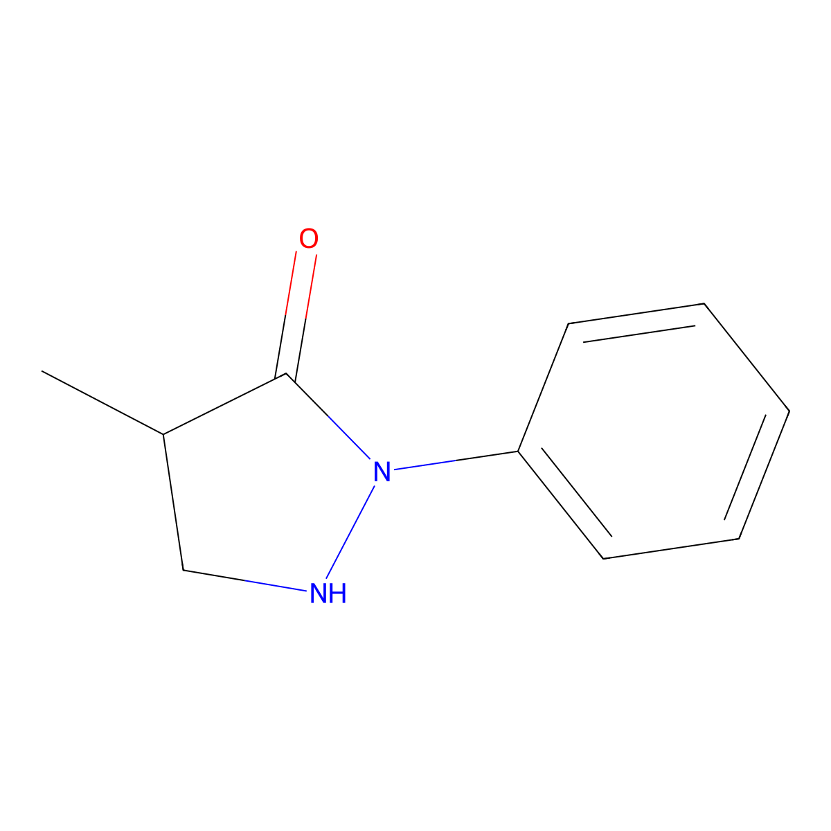 4-Methyl-2-phenylpyrazolidin-3-one molecular structure, CAS 14776-41-1
