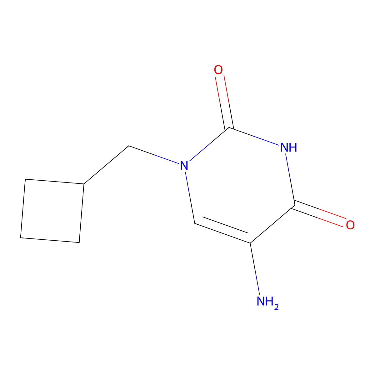 5-Amino-1-(cyclobutylmethyl)-1,2,3,4-tetrahydropyrimidine-2,4-dione molecular structure, CAS 1477622-56-2