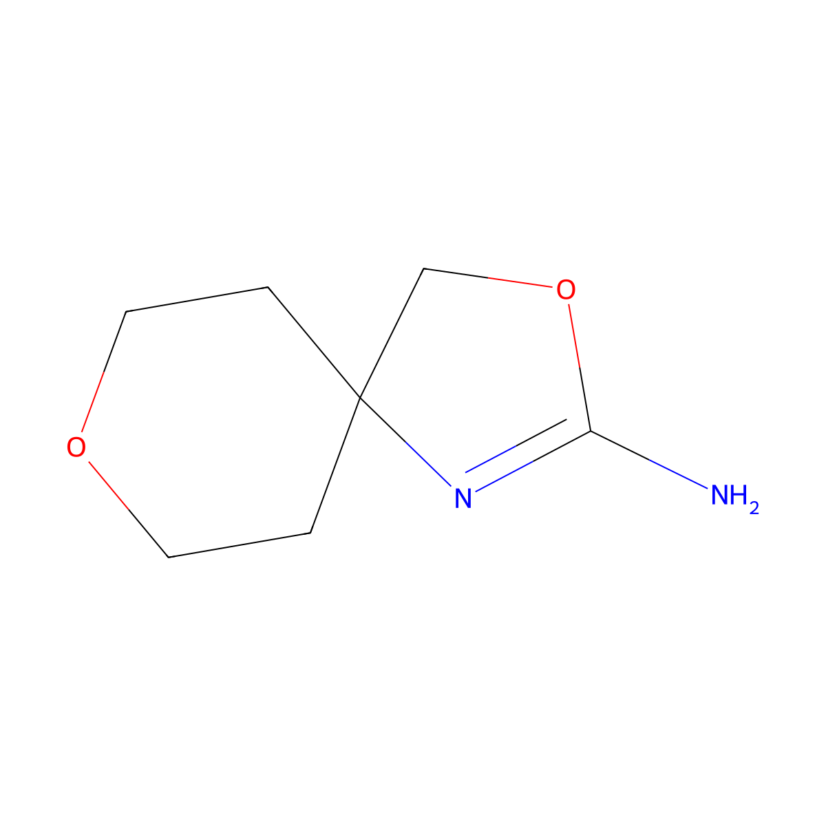 3,8-Dioxa-1-azaspiro[4.5]dec-1-en-2-amine molecular structure, CAS 1477643-00-7