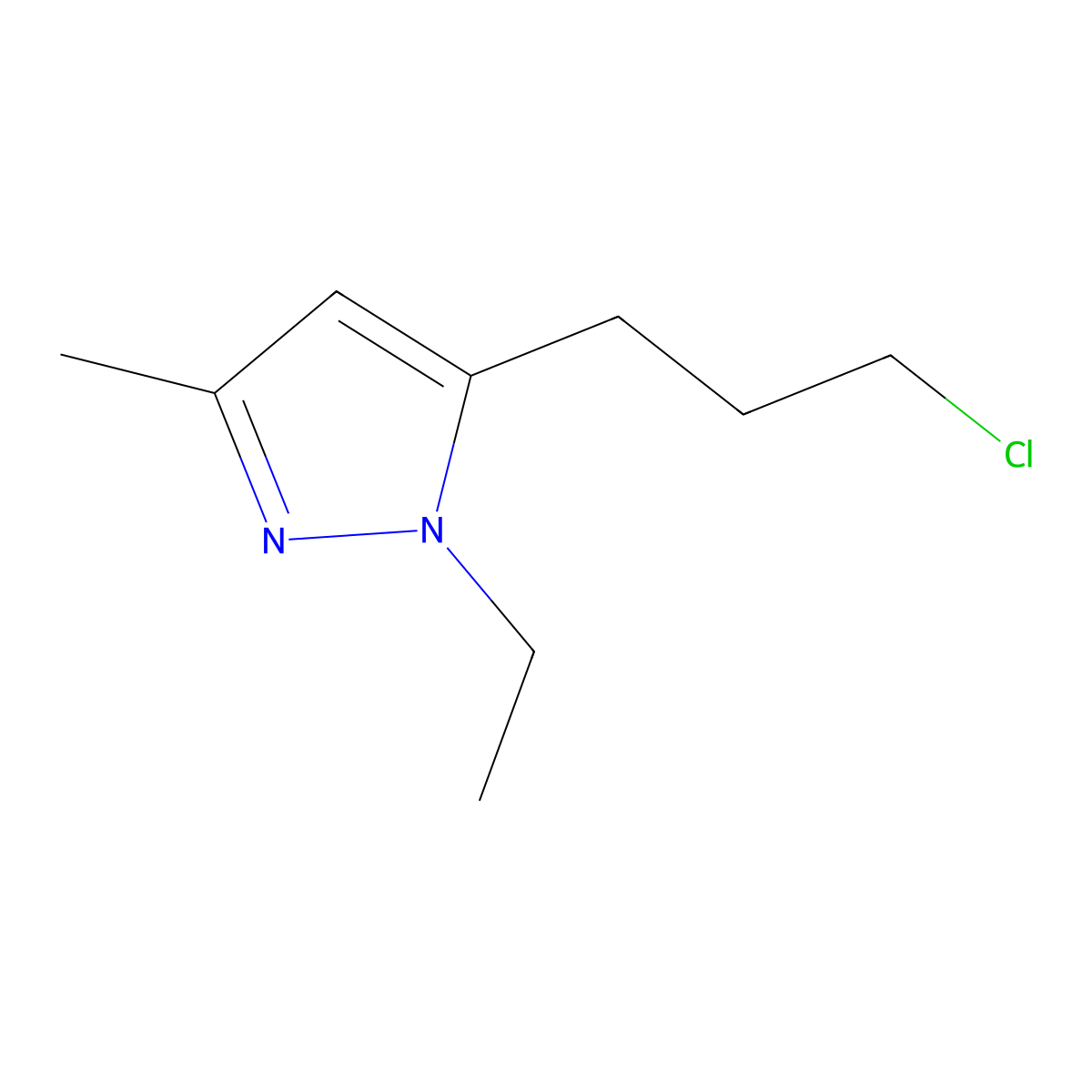 5-(3-Chloropropyl)-1-ethyl-3-methyl-1h-pyrazole molecular structure, CAS 1477644-96-4