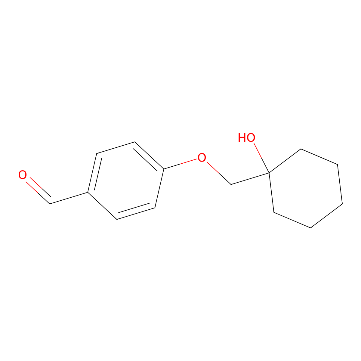4-((1-Hydroxycyclohexyl)methoxy)benzaldehyde molecular structure, CAS 1477647-92-9