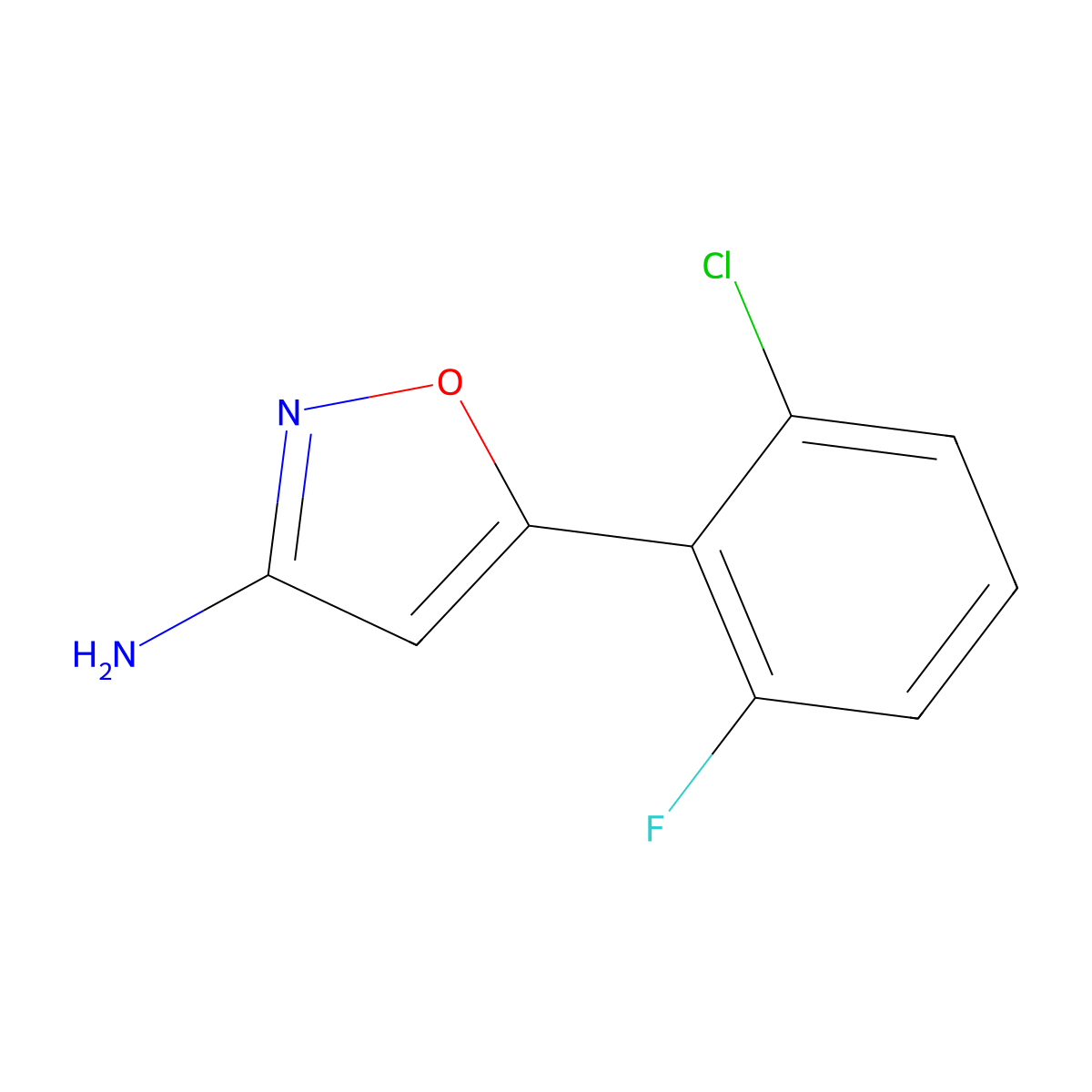 5-(2-Chloro-6-fluorophenyl)isoxazol-3-amine molecular structure, CAS 1477648-67-1