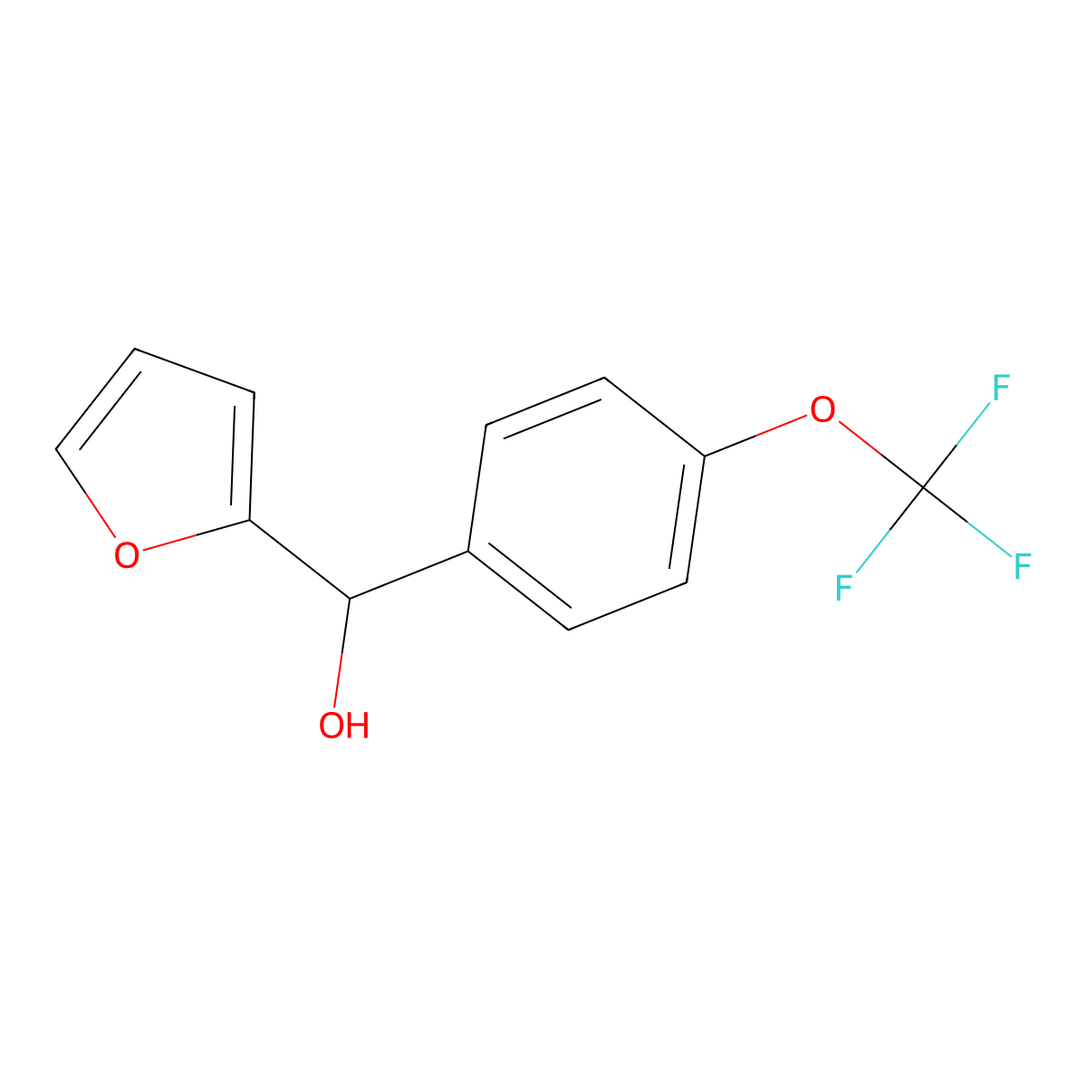 Furan-2-yl(4-(trifluoromethoxy)phenyl)methanol molecular structure, CAS 1477697-16-7