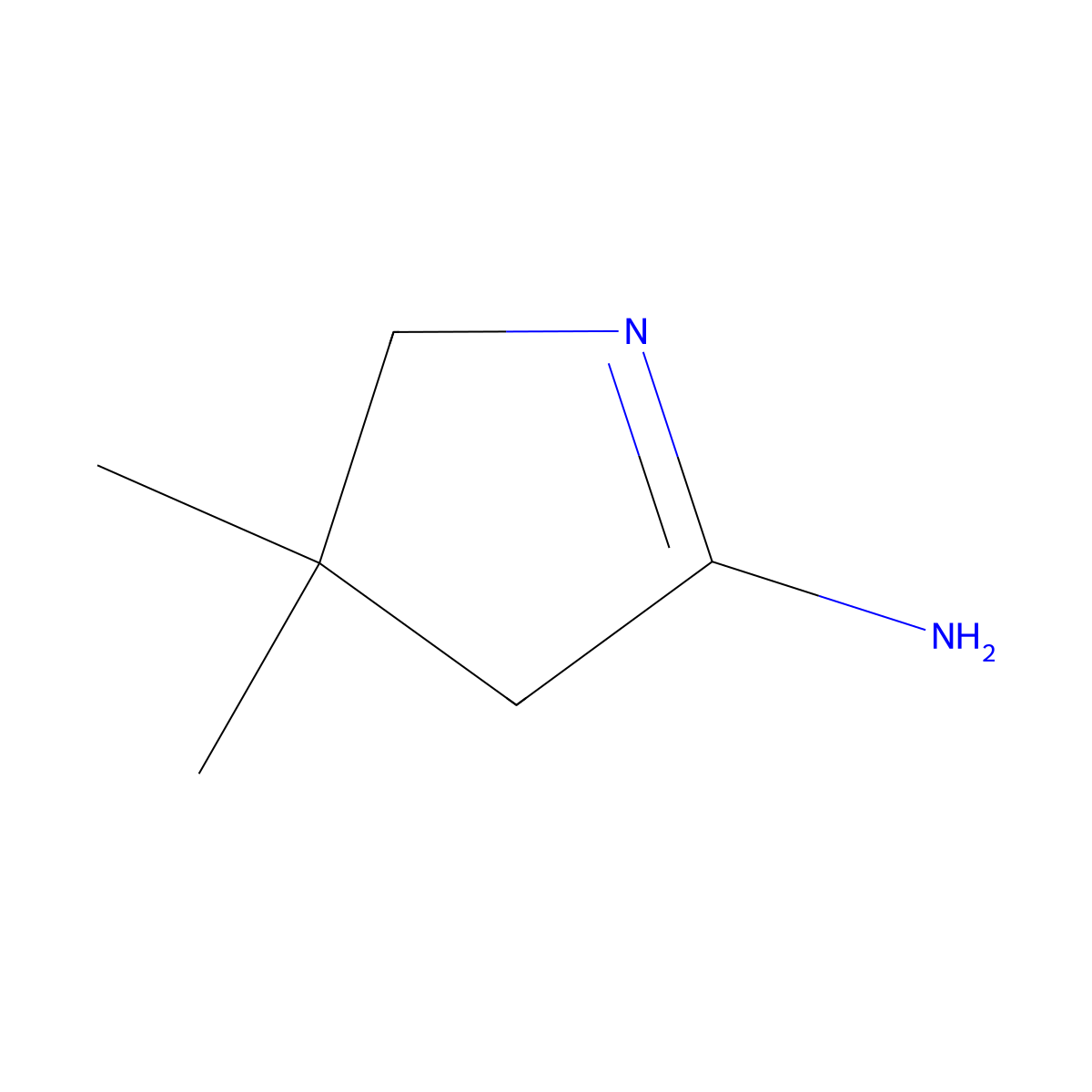 3,3-Dimethyl-3,4-dihydro-2H-pyrrol-5-amine molecular structure, CAS 147770-45-4