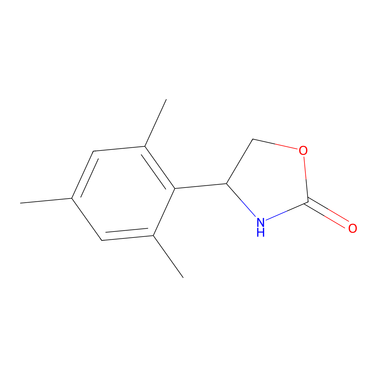 4-(2,4,6-Trimethylphenyl)-1,3-oxazolidin-2-one molecular structure, CAS 1477704-46-3