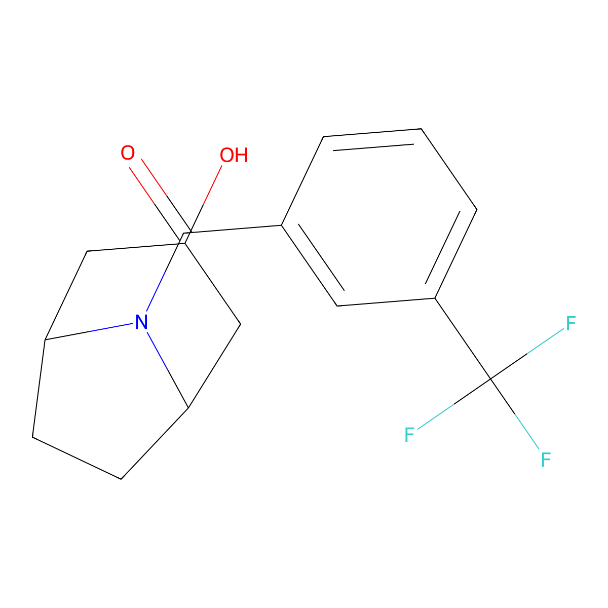 8-[3-(Trifluoromethyl)benzoyl]-8-azabicyclo[3.2.1]octan-3-ol molecular structure, CAS 1477736-32-5