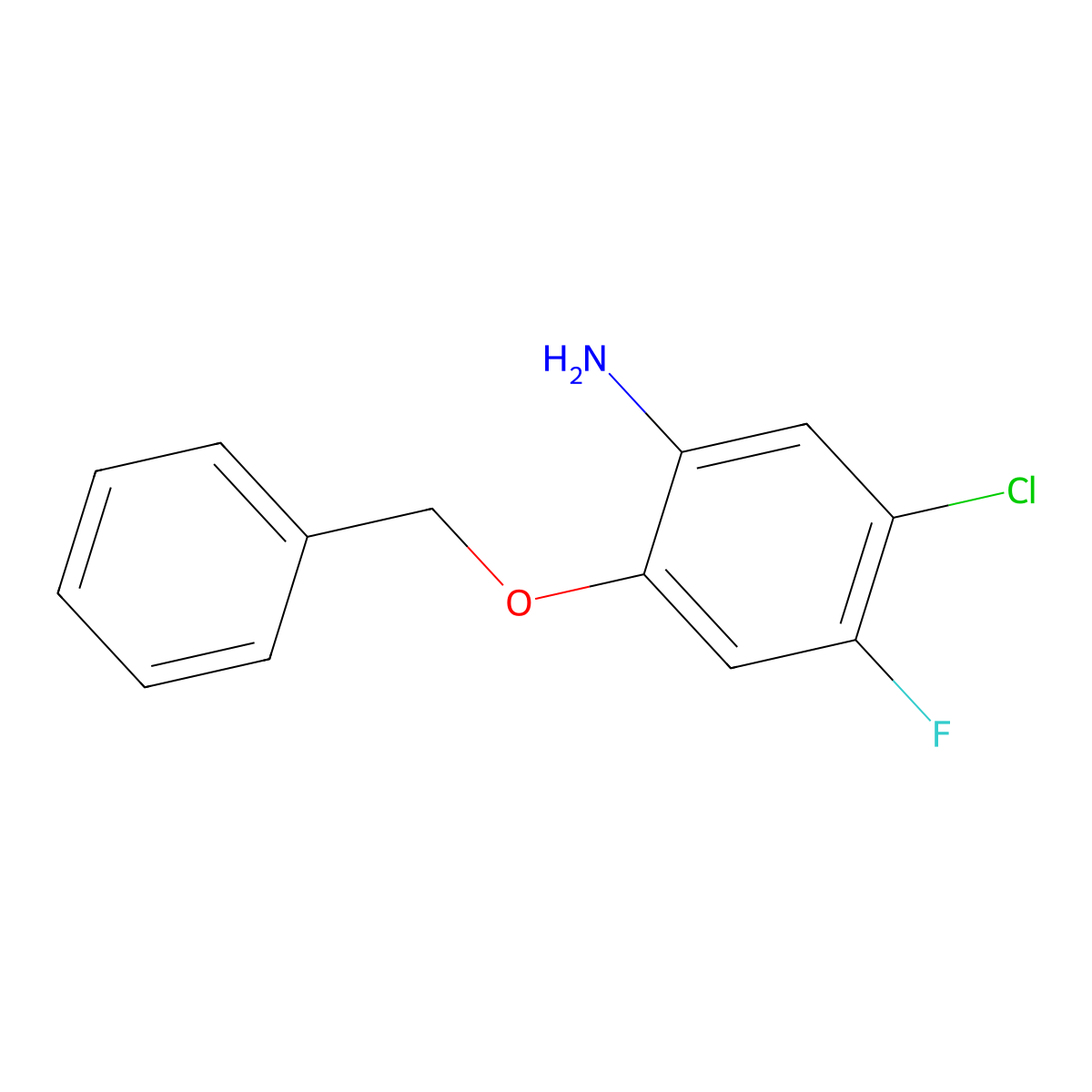 2-(Benzyloxy)-5-chloro-4-fluoroaniline molecular structure, CAS 1477737-51-1