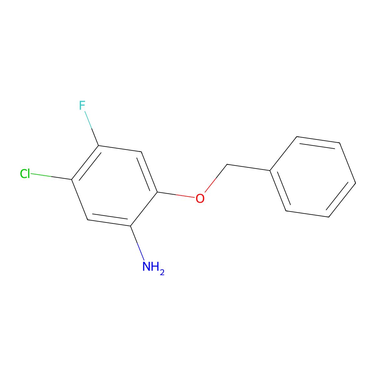 2-(Benzyloxy)-5-chloro-4-fluoroaniline molecular structure, CAS 1477737-51-1