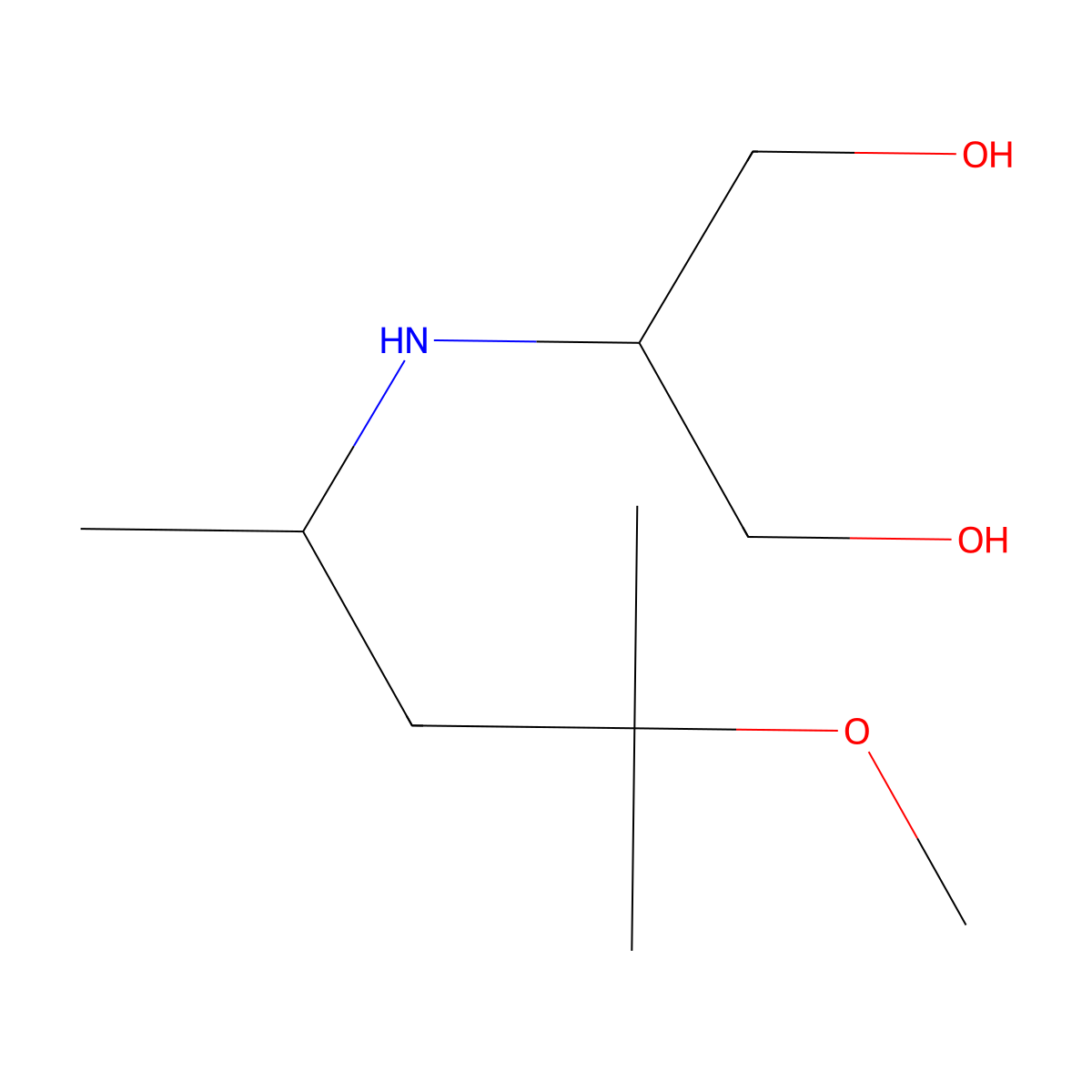 2-[(4-Methoxy-4-methylpentan-2-yl)amino]propane-1,3-diol molecular structure, CAS 1477737-99-7