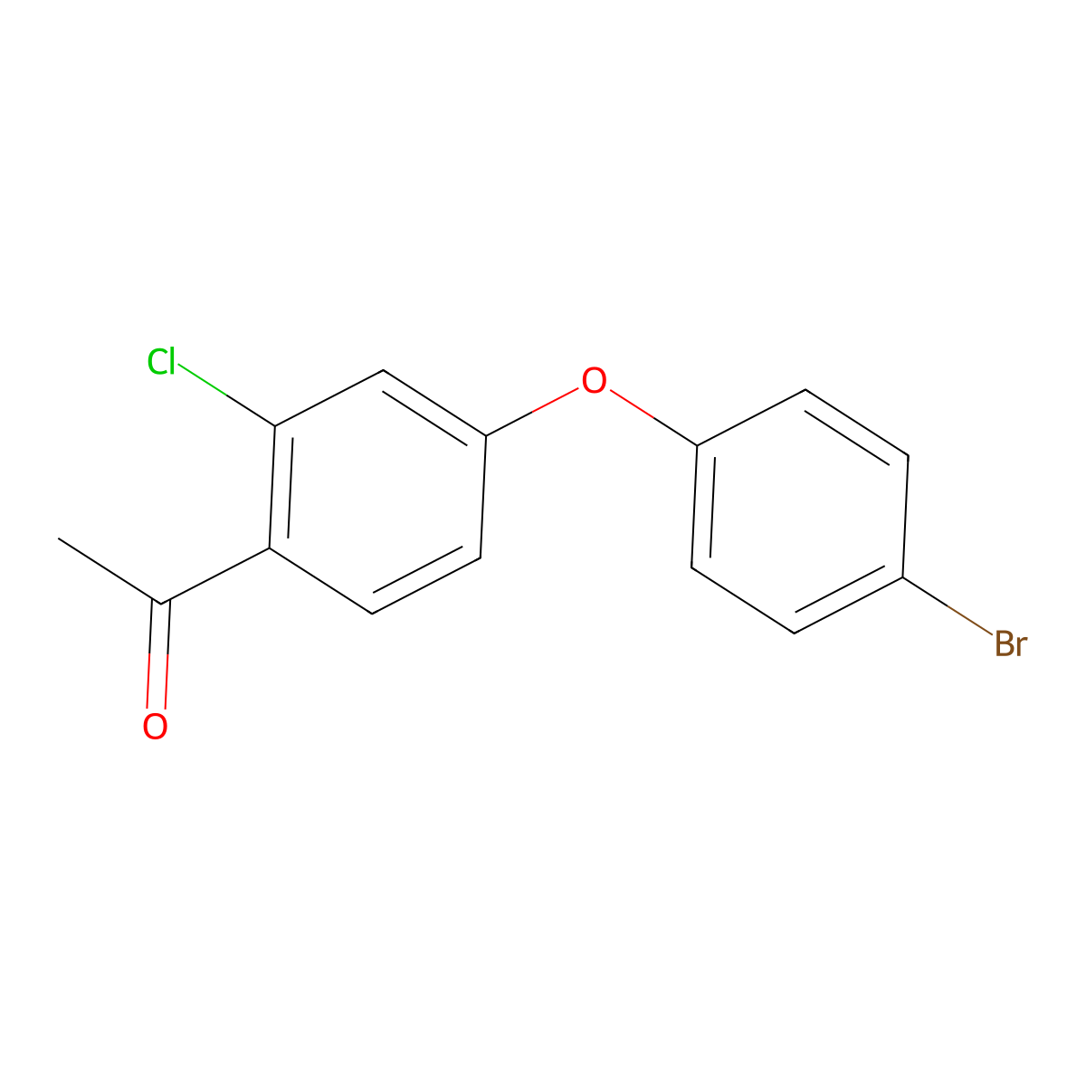 1-(4-(4-Bromophenoxy)-2-chlorophenyl)ethan-1-one molecular structure, CAS 1477768-90-3