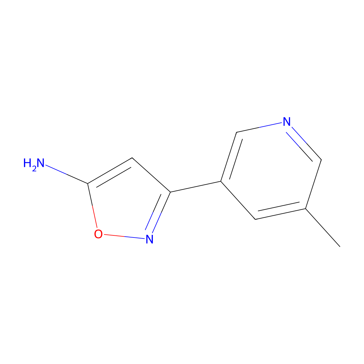 3-(5-Methylpyridin-3-yl)isoxazol-5-amine molecular structure, CAS 1477784-85-2