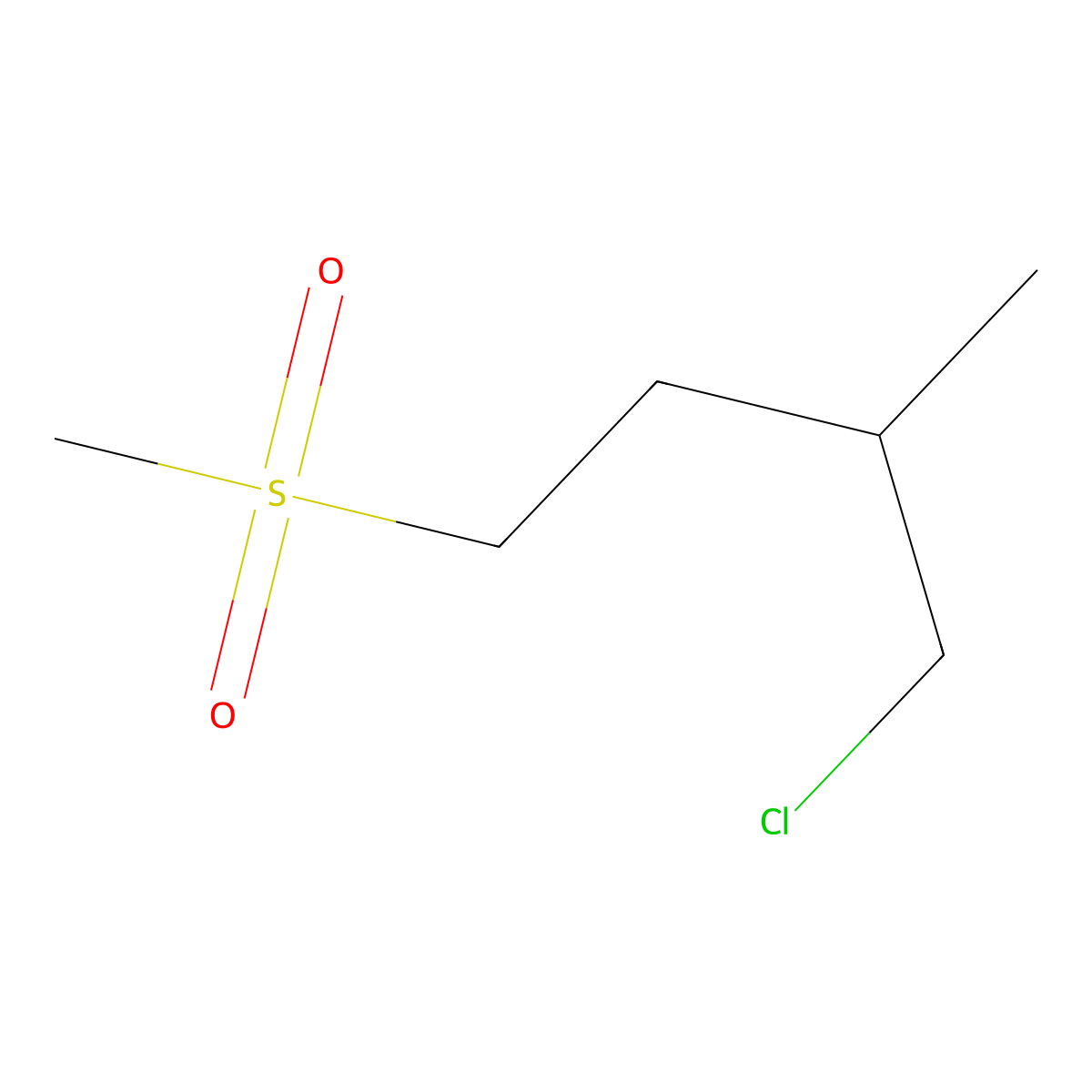 1-Chloro-4-methanesulfonyl-2-methylbutane molecular structure, CAS 1477793-42-2