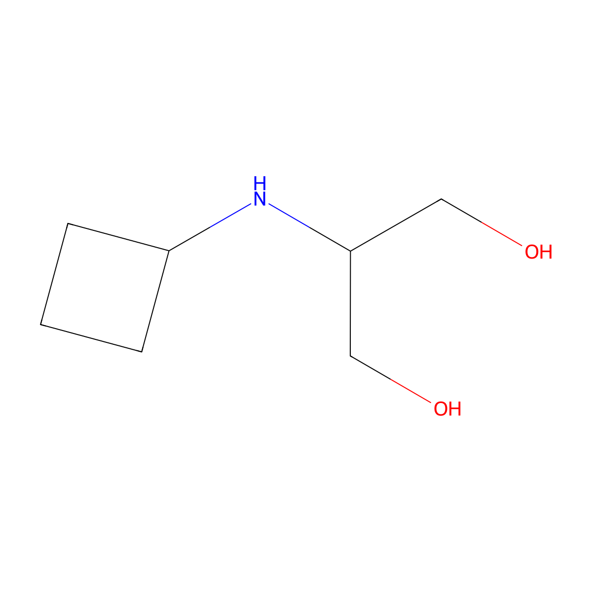 2-(Cyclobutylamino)propane-1,3-diol molecular structure, CAS 1477799-52-2