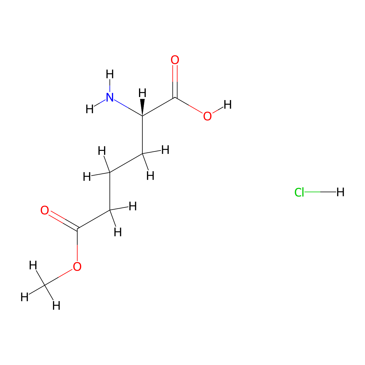 (S)-2-Amino-6-methoxy-6-oxohexanoic acid hydrochloride molecular structure, CAS 147780-39-0