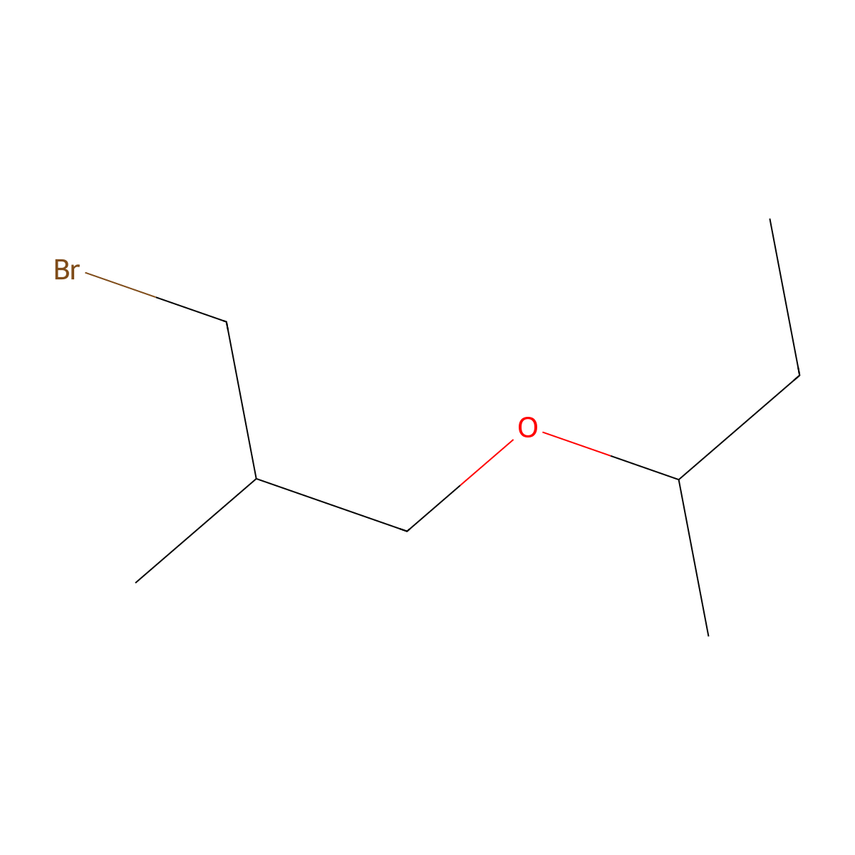 2-(3-Bromo-2-methylpropoxy)butane molecular structure, CAS 1477817-35-8