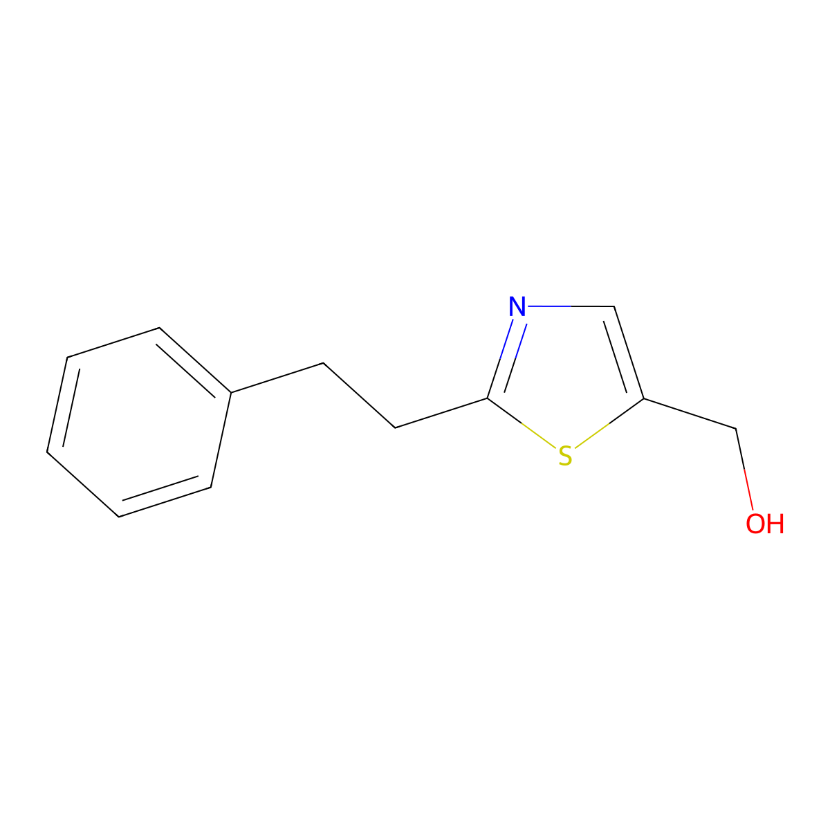 [2-(2-Phenylethyl)-1,3-thiazol-5-yl]methanol molecular structure, CAS 1477825-85-6
