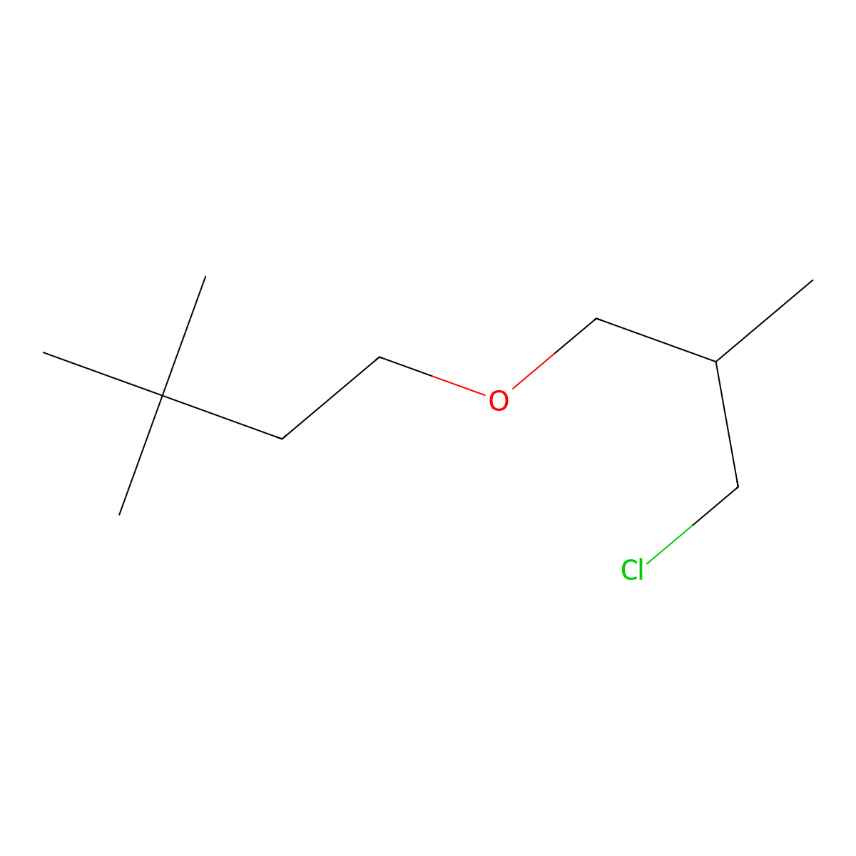 1-(3-Chloro-2-methylpropoxy)-3,3-dimethylbutane molecular structure, CAS 1477830-43-5