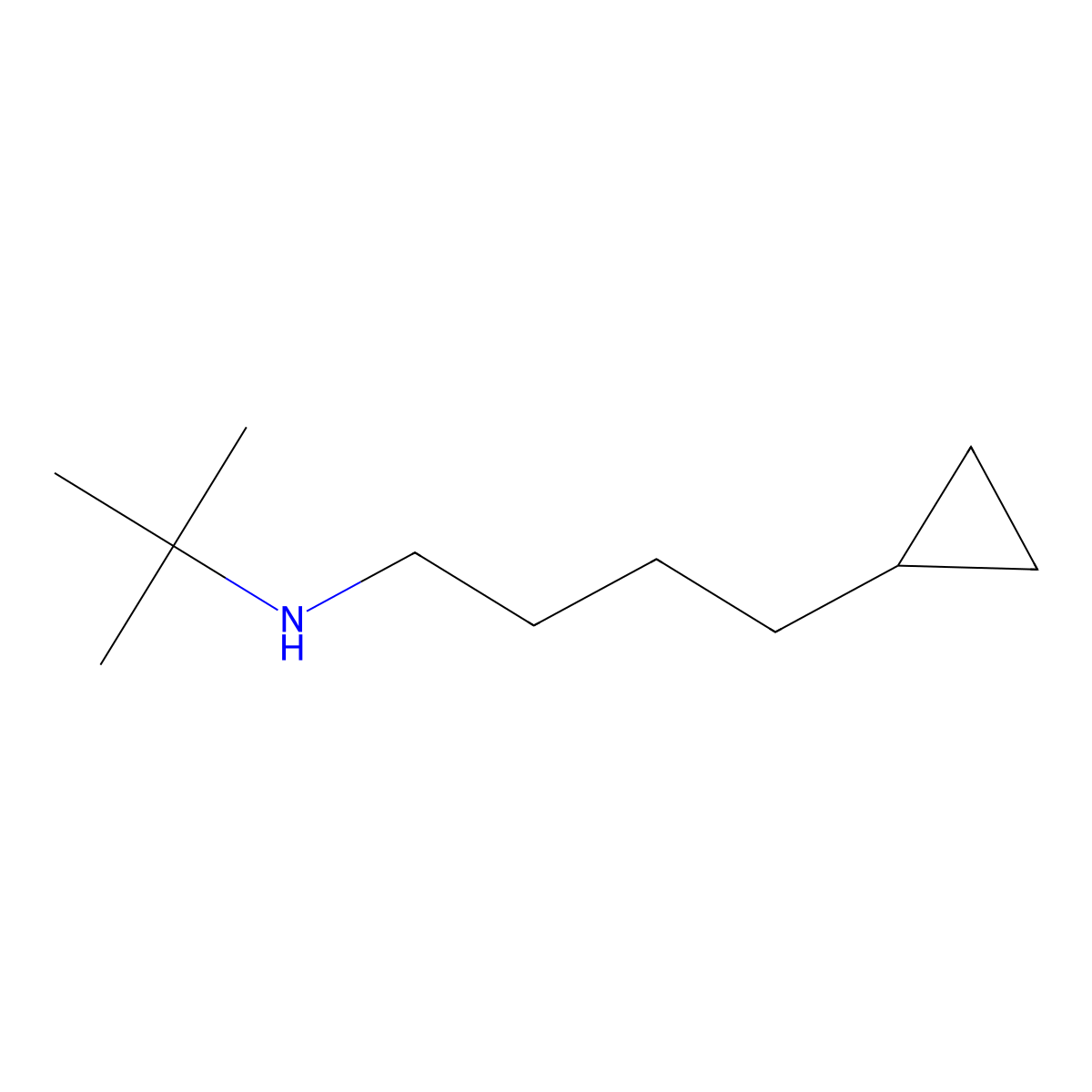 Tert-butyl(4-cyclopropylbutyl)amine molecular structure, CAS 1477834-71-1