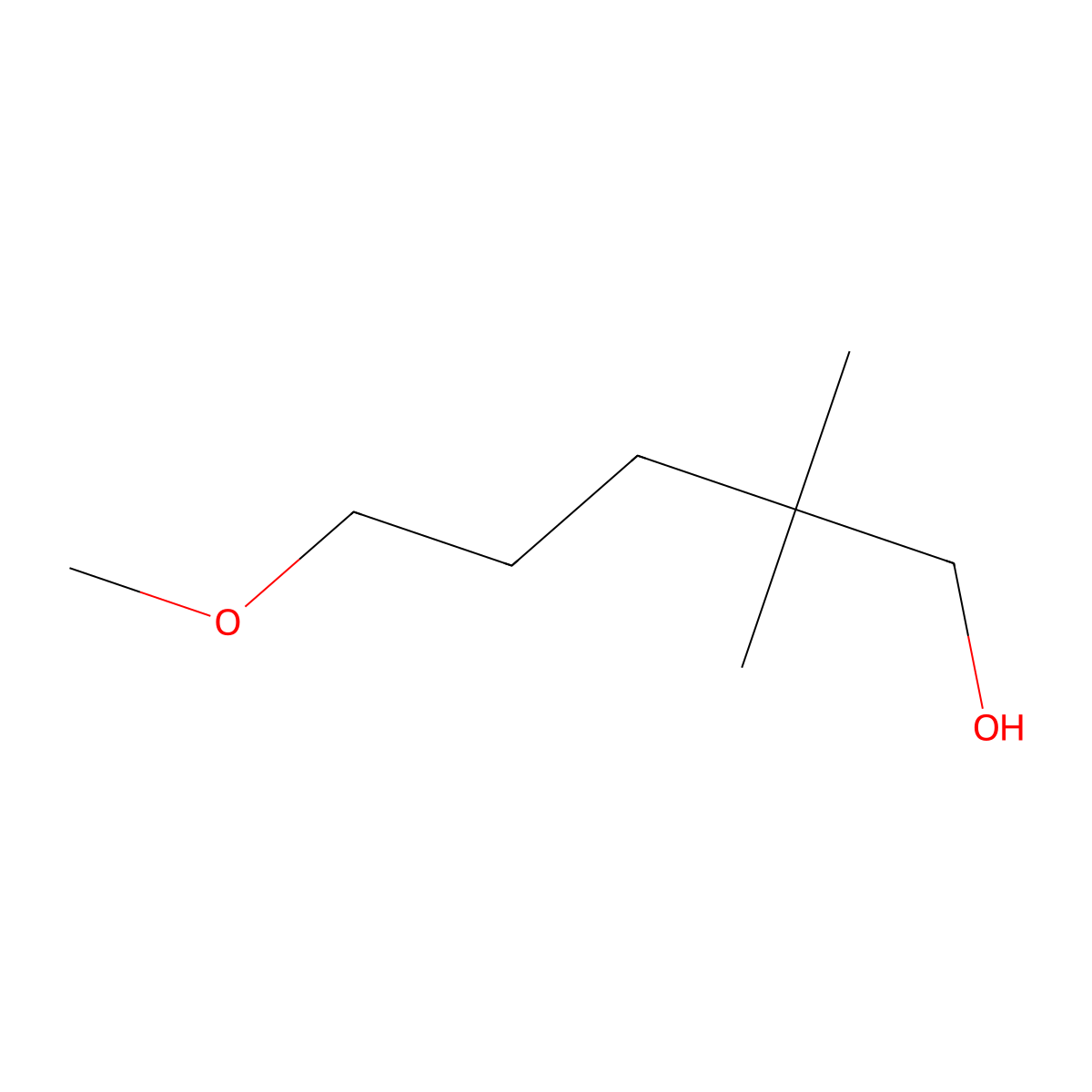 5-Methoxy-2,2-dimethylpentan-1-ol molecular structure, CAS 1477843-76-7