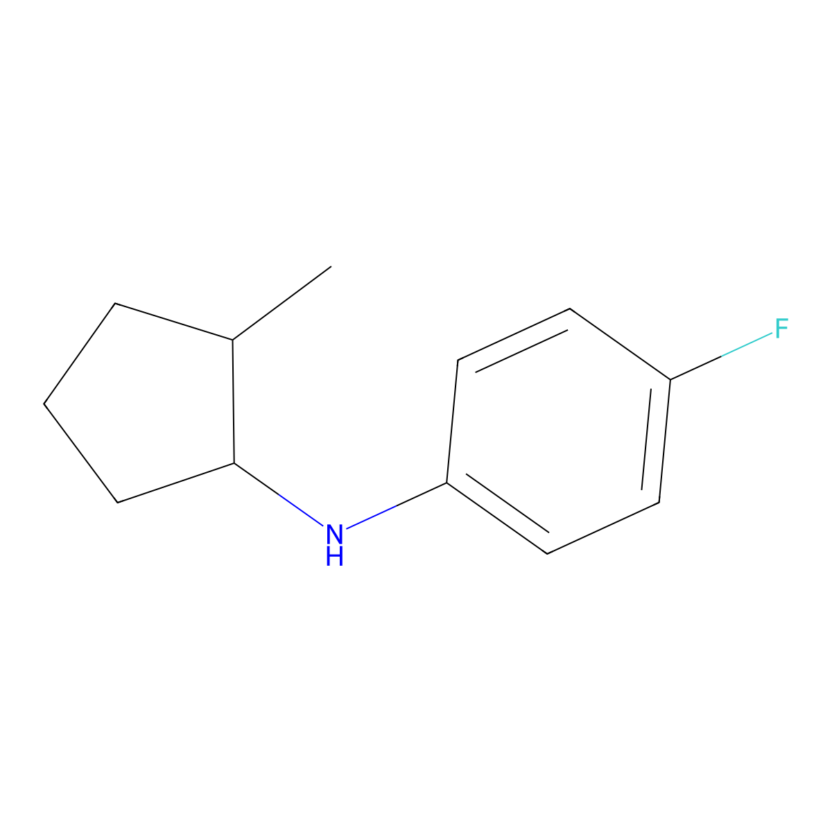 4-fluoro-N-(2-methylcyclopentyl)aniline molecular structure, CAS 1477847-42-9