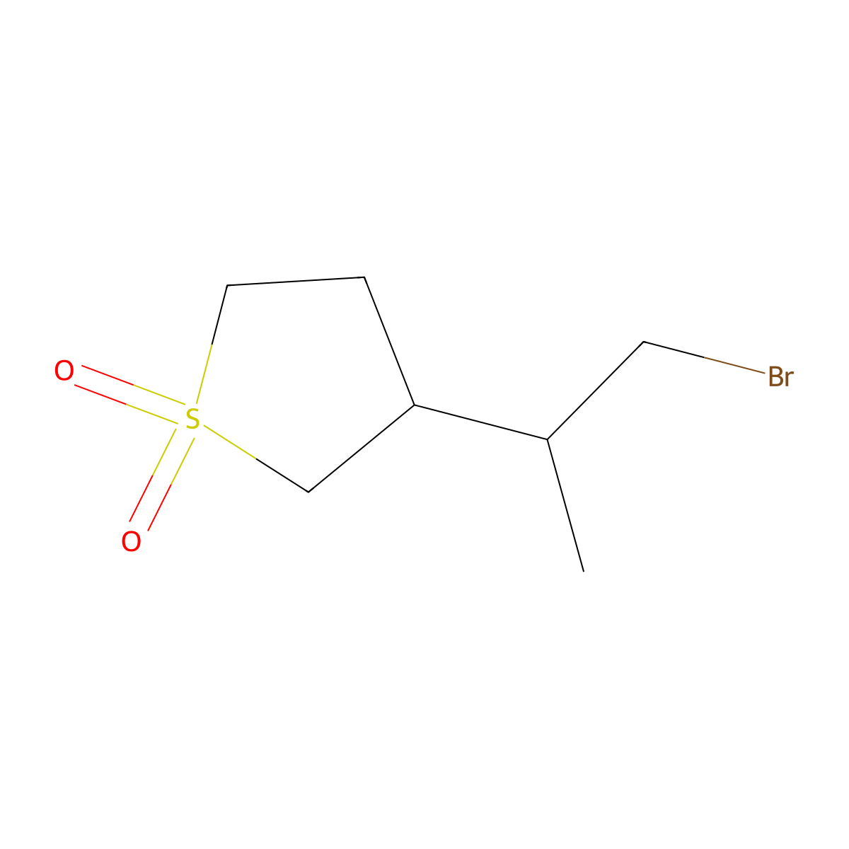 3-(1-Bromopropan-2-yl)-1lambda6-thiolane-1,1-dione molecular structure, CAS 1477877-48-7