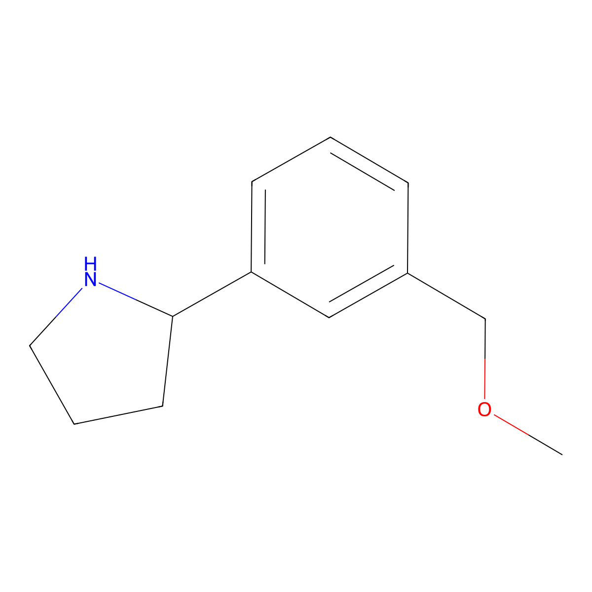 2-(3-(Methoxymethyl)phenyl)pyrrolidine molecular structure, CAS 1477888-57-5