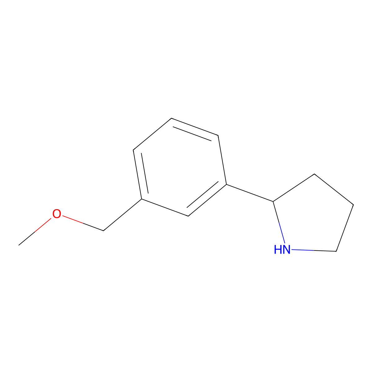 2-(3-(Methoxymethyl)phenyl)pyrrolidine molecular structure, CAS 1477888-57-5