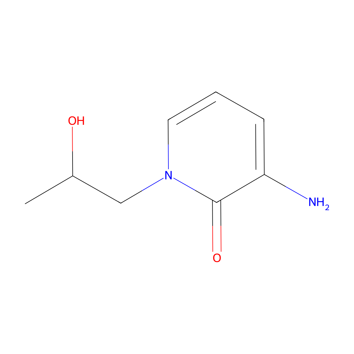 3-Amino-1-(2-hydroxypropyl)-1,2-dihydropyridin-2-one molecular structure, CAS 1477897-96-3